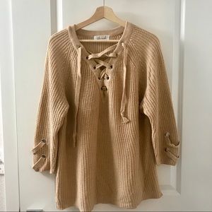 Chicwish Lace-up Sweater